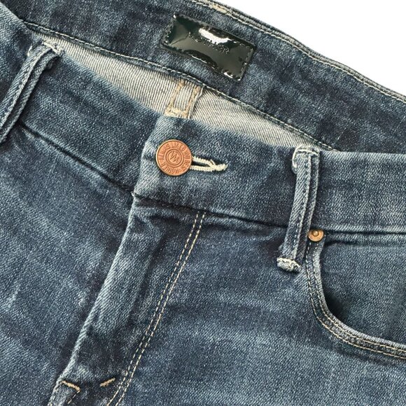 Mother The Looker Skinny Jeans 28 Mid Rise Stretch Denim Wash "Here Kitty Kitty" - Picture 5 of 12